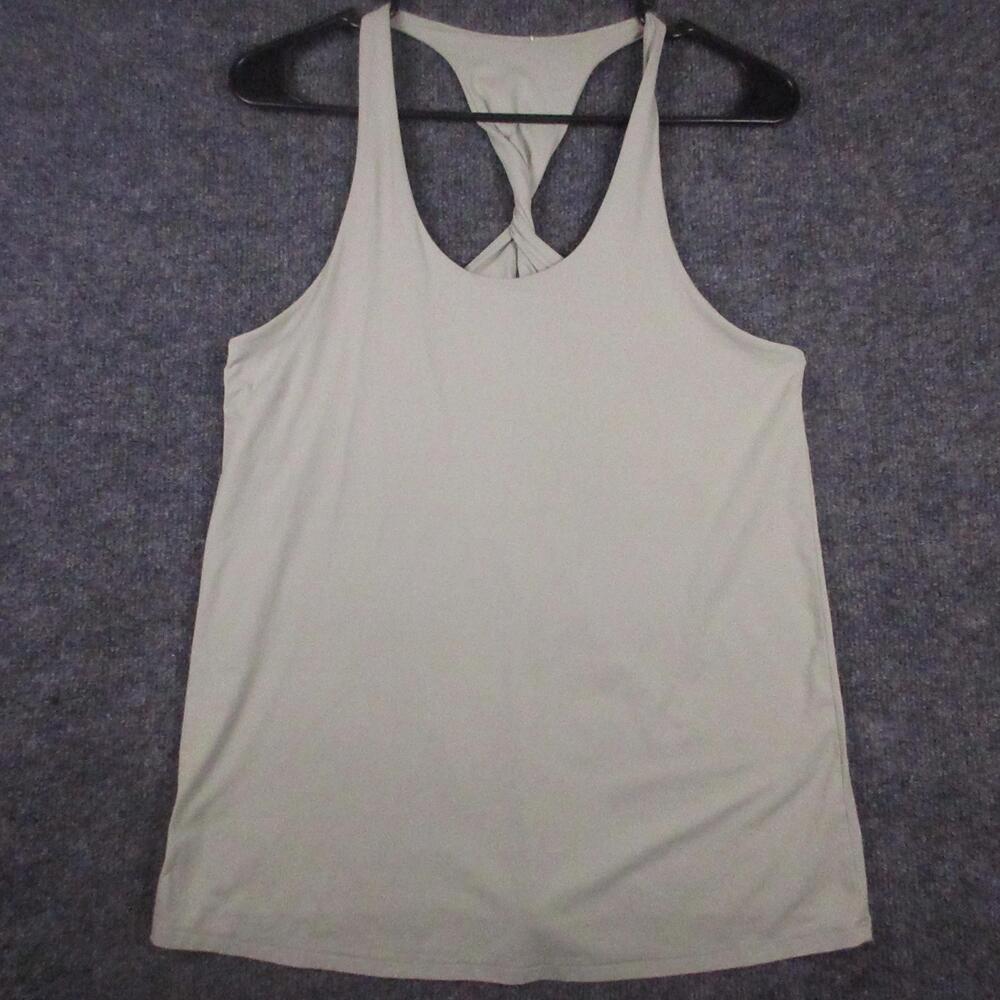 Alo Tank Top Womens XS Green Racerback Scoop Neck Yoga Athletic Gym Workout